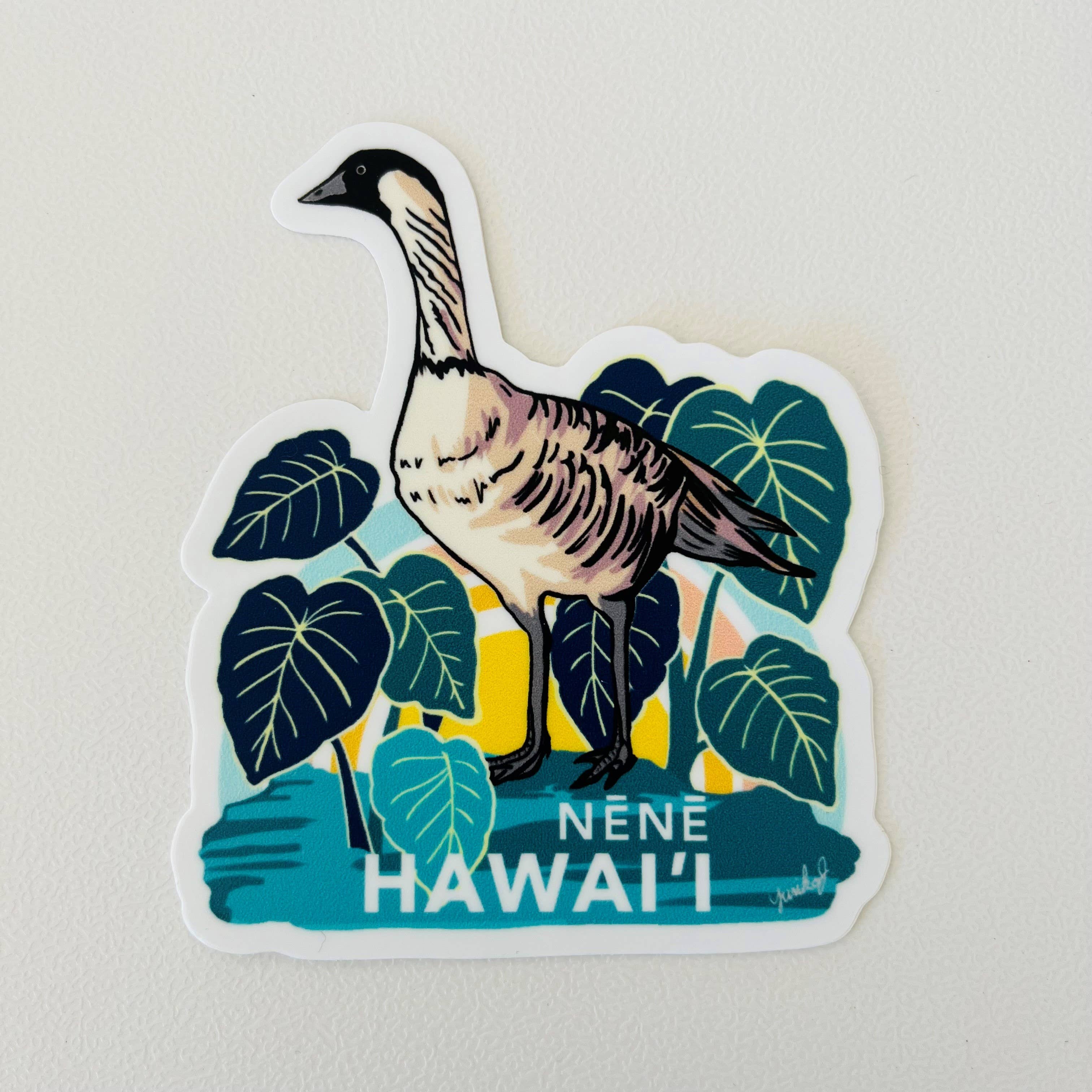 Island Stickers & More / Yuriko J. Design - Wholesale Sticker - Taro/Kalo Nene Sticker - Hawaii Island Series1