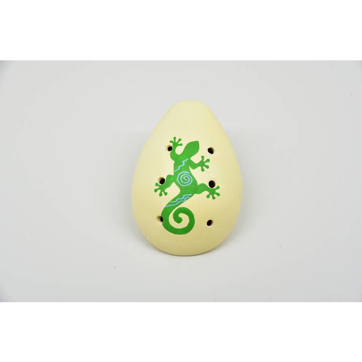 Ocarina - Frontier Reptile Lizard 3" Music Instrument Peru for wholesale by Sanyork Fair Trade