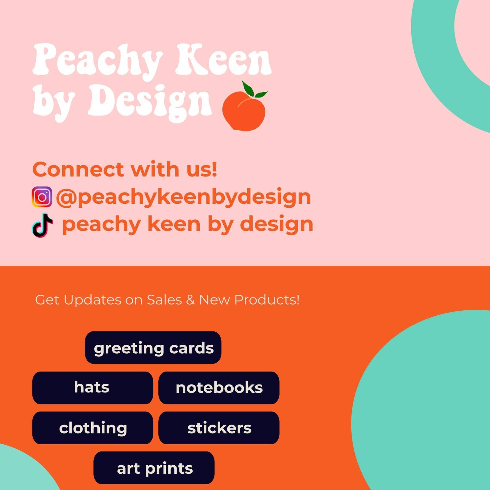 Peachy Keen by Design Co - Wholesale Sticker - Come As You Are Sticker1