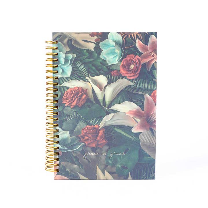 Journal Spiral Grow In Grace Floral 196Pg for wholesale by Swanson Christian Products