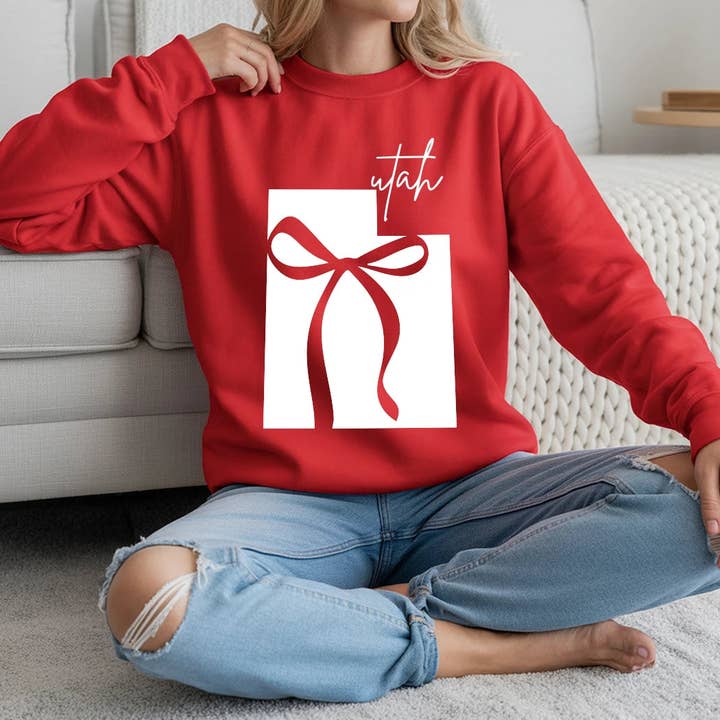 Utah Bow Football Crewneck for wholesale by Talking Too Loud Apparel