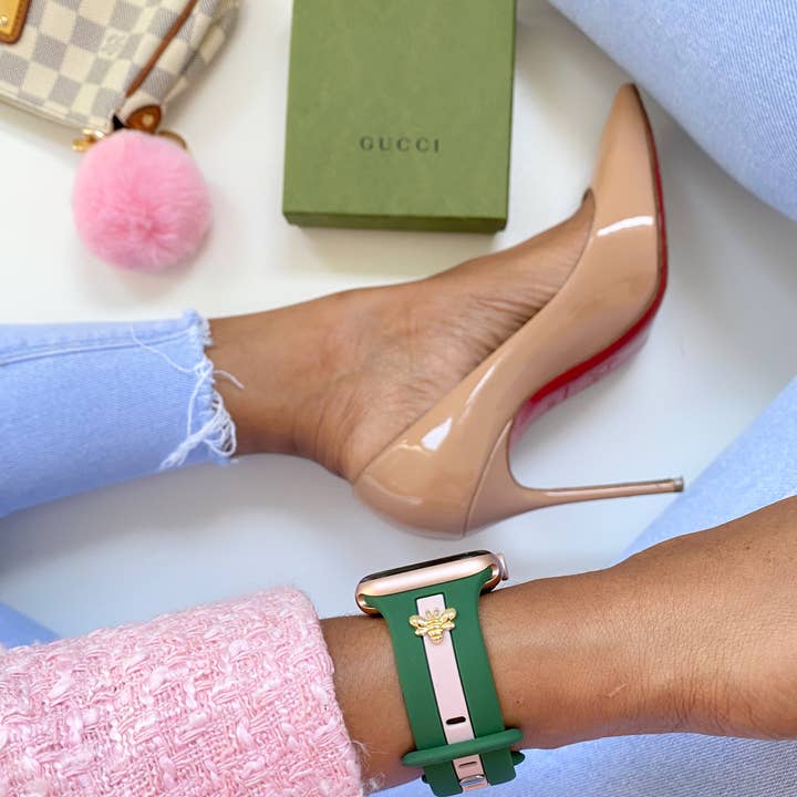 StrawberryAvocados - Wholesale Watch band/strap – Women's - Honey Bee Me Pink and Green Apple Band4