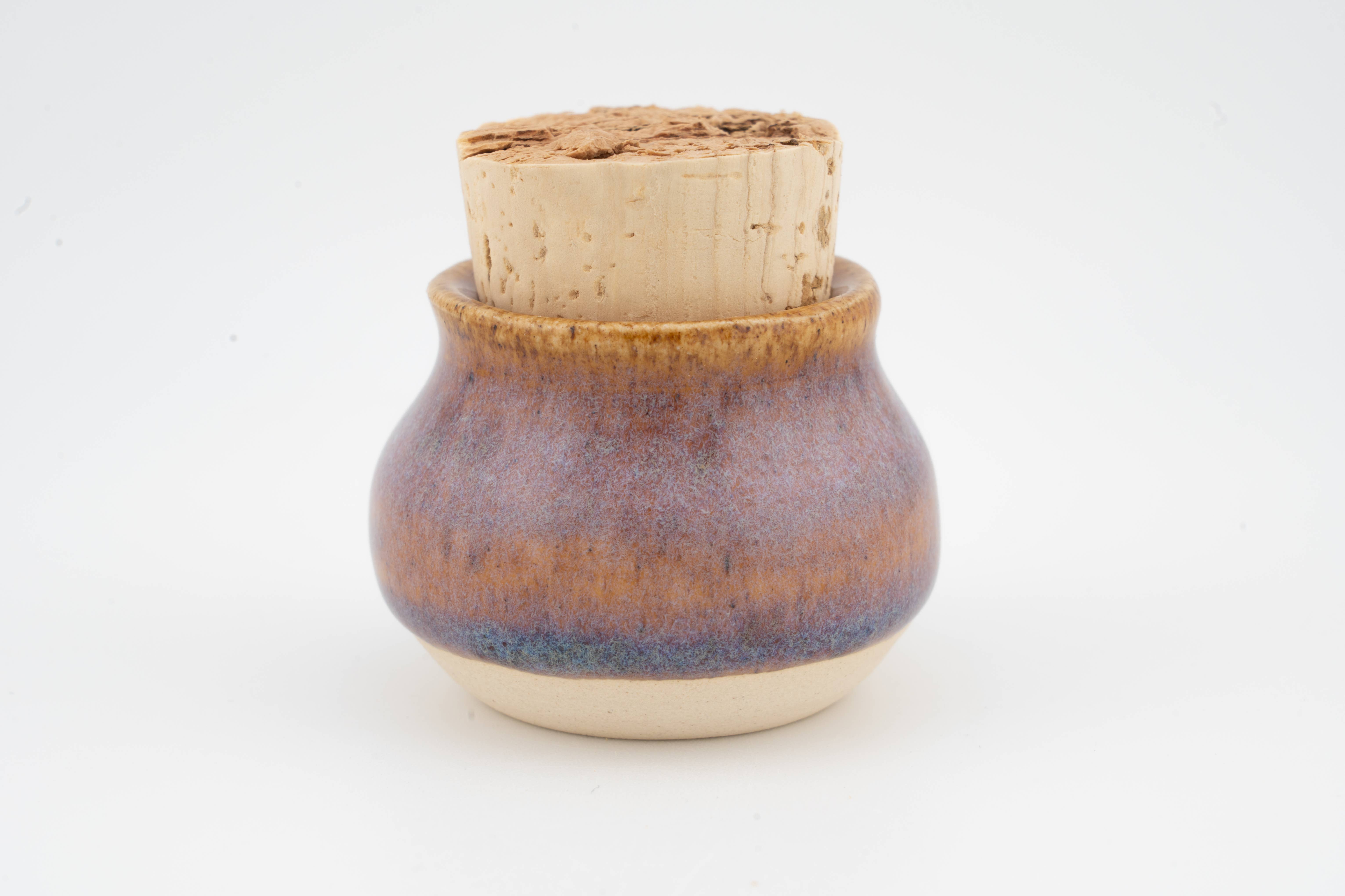 Swan City Ceramics - Vente Pots - Mini pots en céramique artisanale avec bouchon en liège, style apothicaire6
