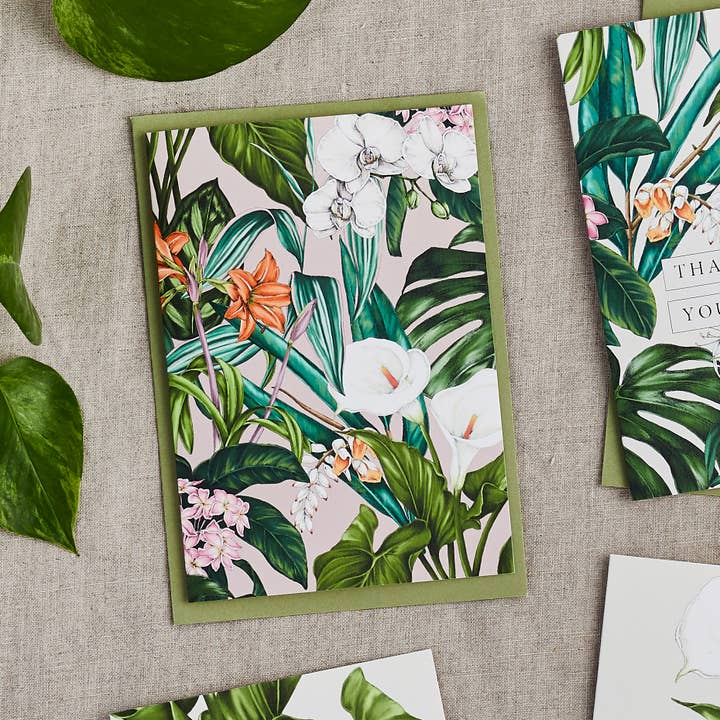 Palm House Tropics - Blank - Card for wholesale by Catherine Lewis Design