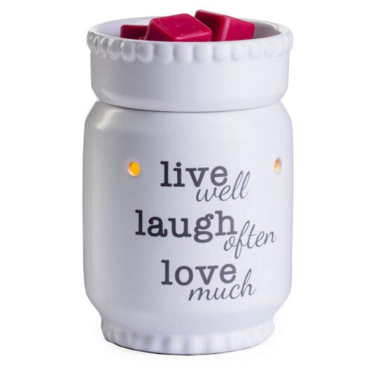 Candle Warmers Etc. Duftlampen & Kerzen - Wholesale Wax Warmer - CANDLE WARMERS® LIVE LAUGH LOVE fragrance lamp electric white