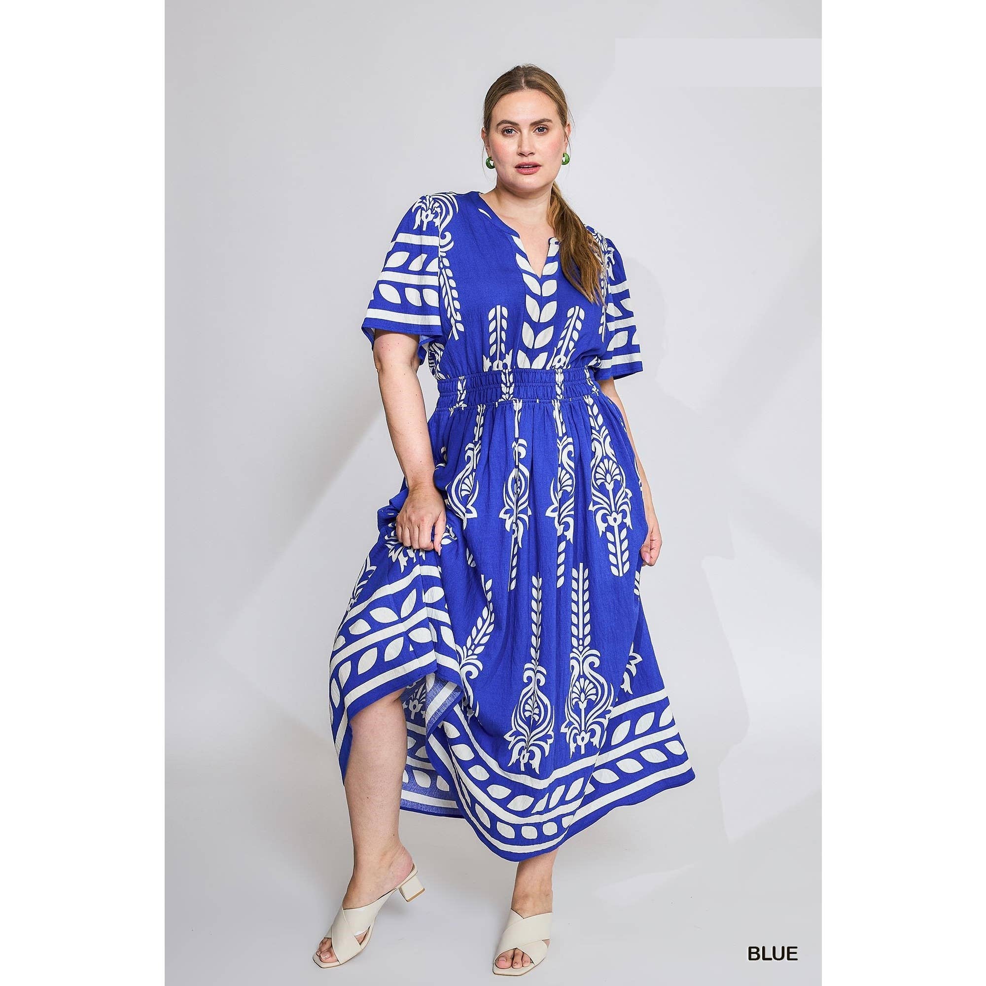 STYLE USA – Vestido - Mulher por atacado – Vestido Maxi Boho Chic PLUS5