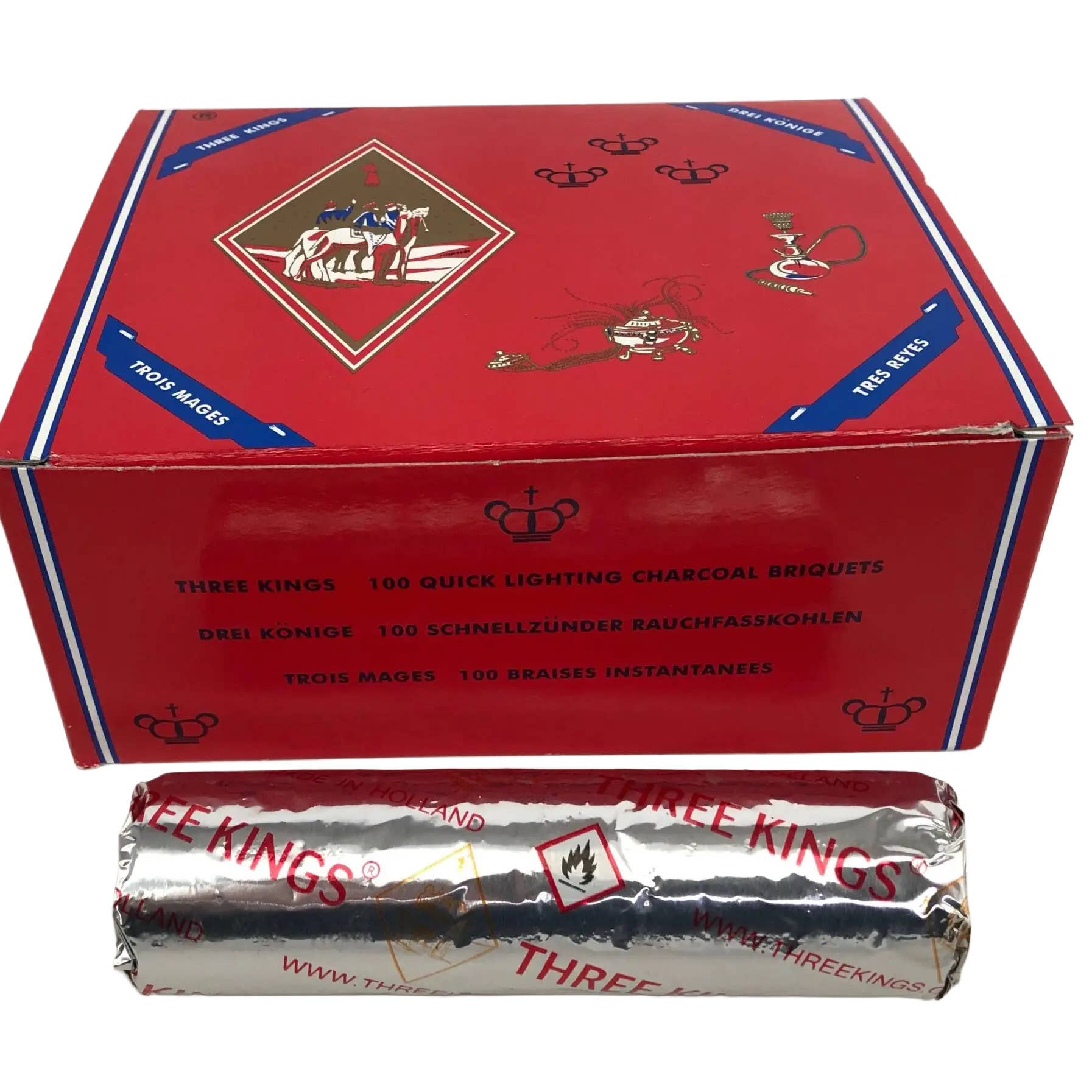 Oremus Mercy – Incenso por atacado – Expositor de Briquetes de Carvão Três Reis (100 Briquetes)