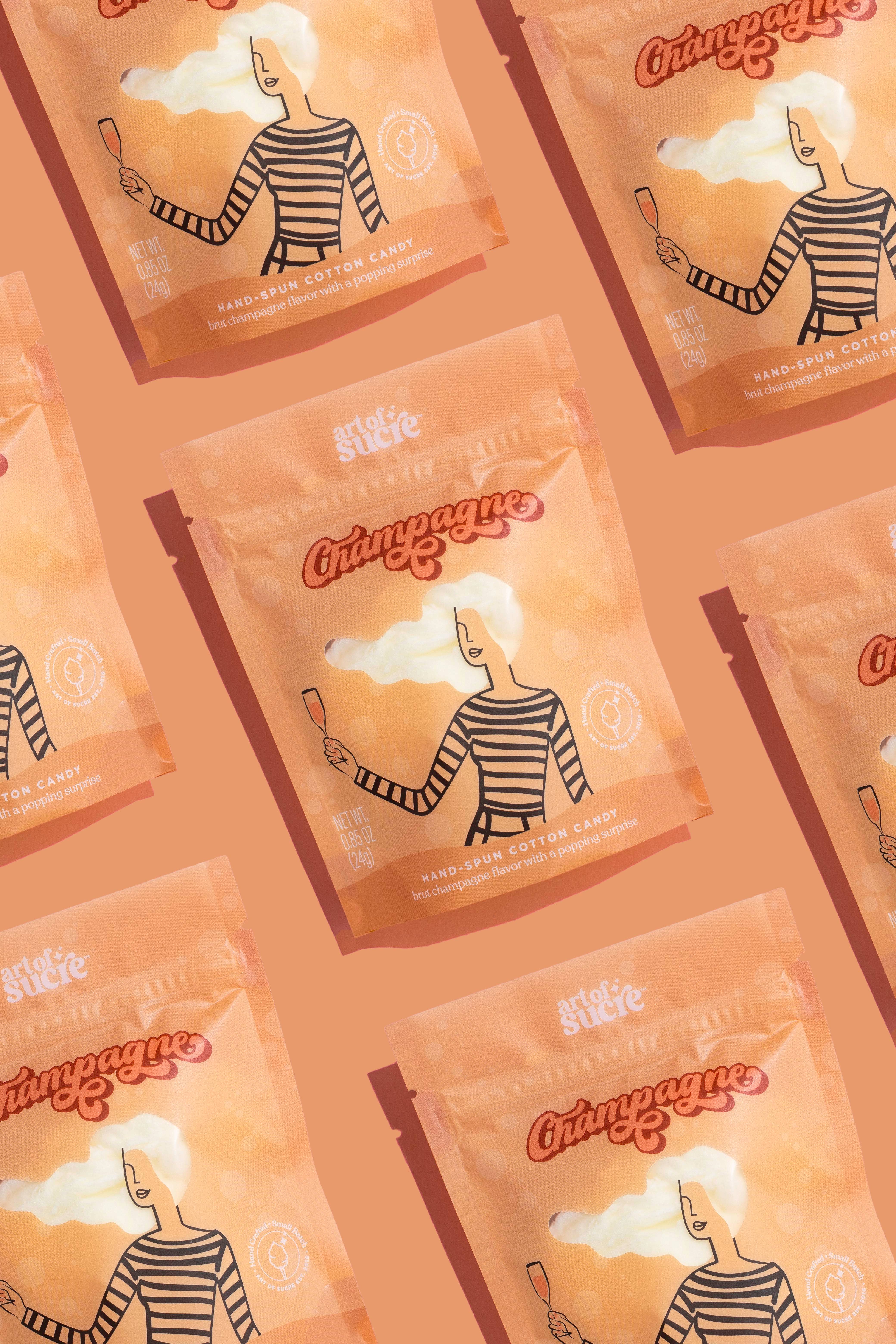 Art of Sucre - Wholesale Cotton Candy - Champagne Flavored Gourmet Cotton Candy