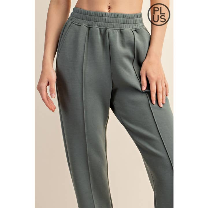 Rae Mode - Wholesale Broek - Dames - PLUS SIZE MODAL SCUBA PINTUCK BROEK7