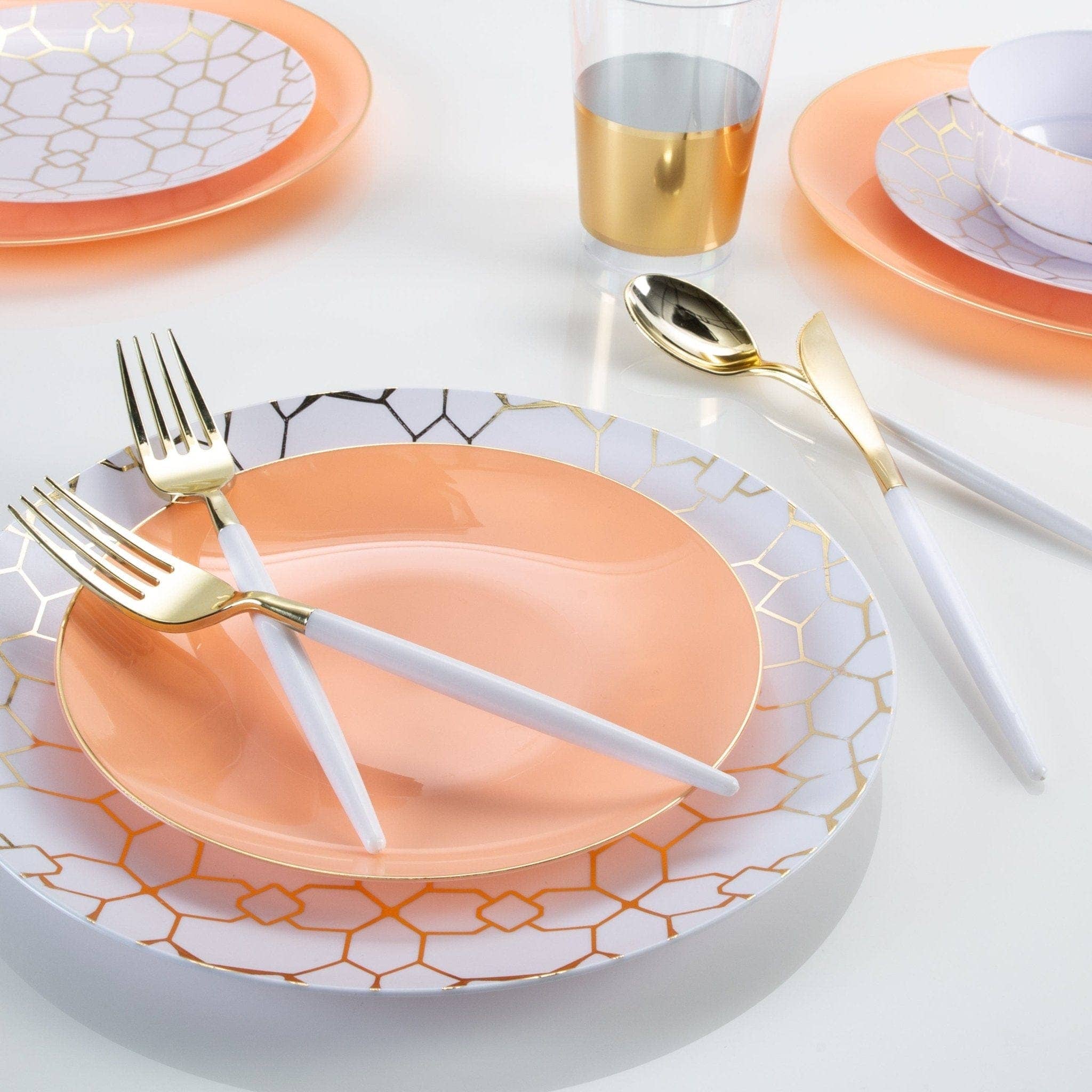 Luxe Party - Wholesale Wegwerpbeker - 12 oz ronde gouden plastic bekers | 10 kopjes3