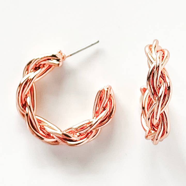 Fashion Thick Double Rope Hoop Earrings for wholesale by S&A Fashions