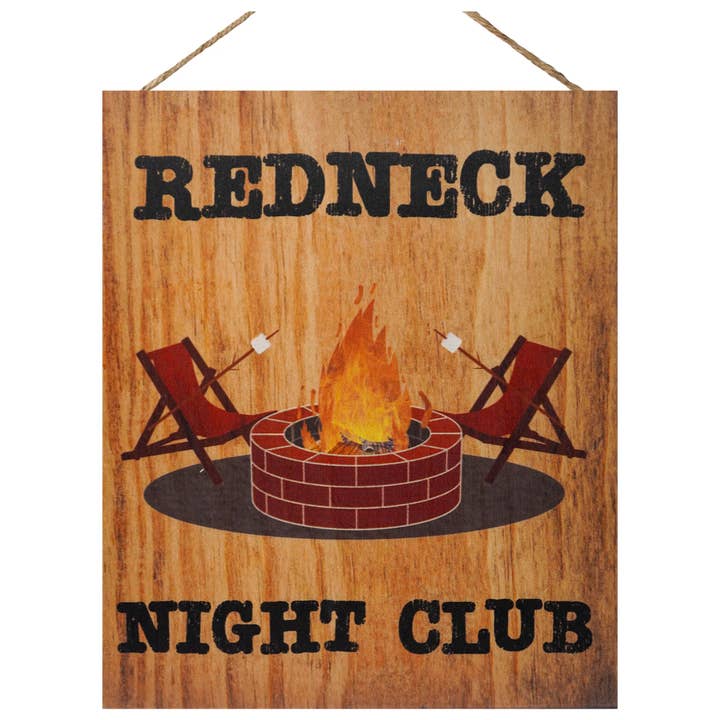 Redneck Nachtclub Holzschild für den Großhandel von JennyGems