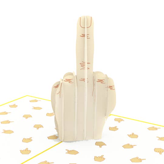 Dirty Pop Cards - Wholesale Everyday Greeting Card - Hey, F* You Funny 3D Pop-Up Rude Insult Greeting Card