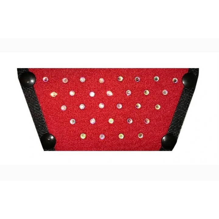 Dessus de chaussure interchangeable en cristal rouge presque décadent pour la vente par Onesole