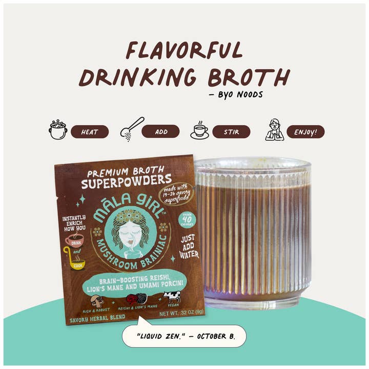 māla girl – wholesale Soup – Superfood Instant Broth Powder w/ Reishi and Lions Mane6