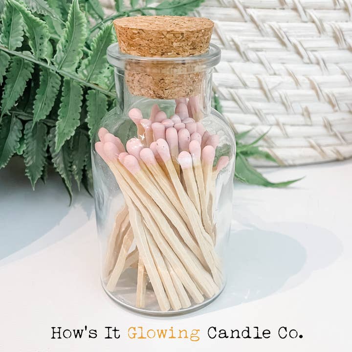 How's It Glowing Candle Co. - Wholesale Matches - Apothecary Jar Matches | 50 x 3" Safety Matches & Strike Pad5