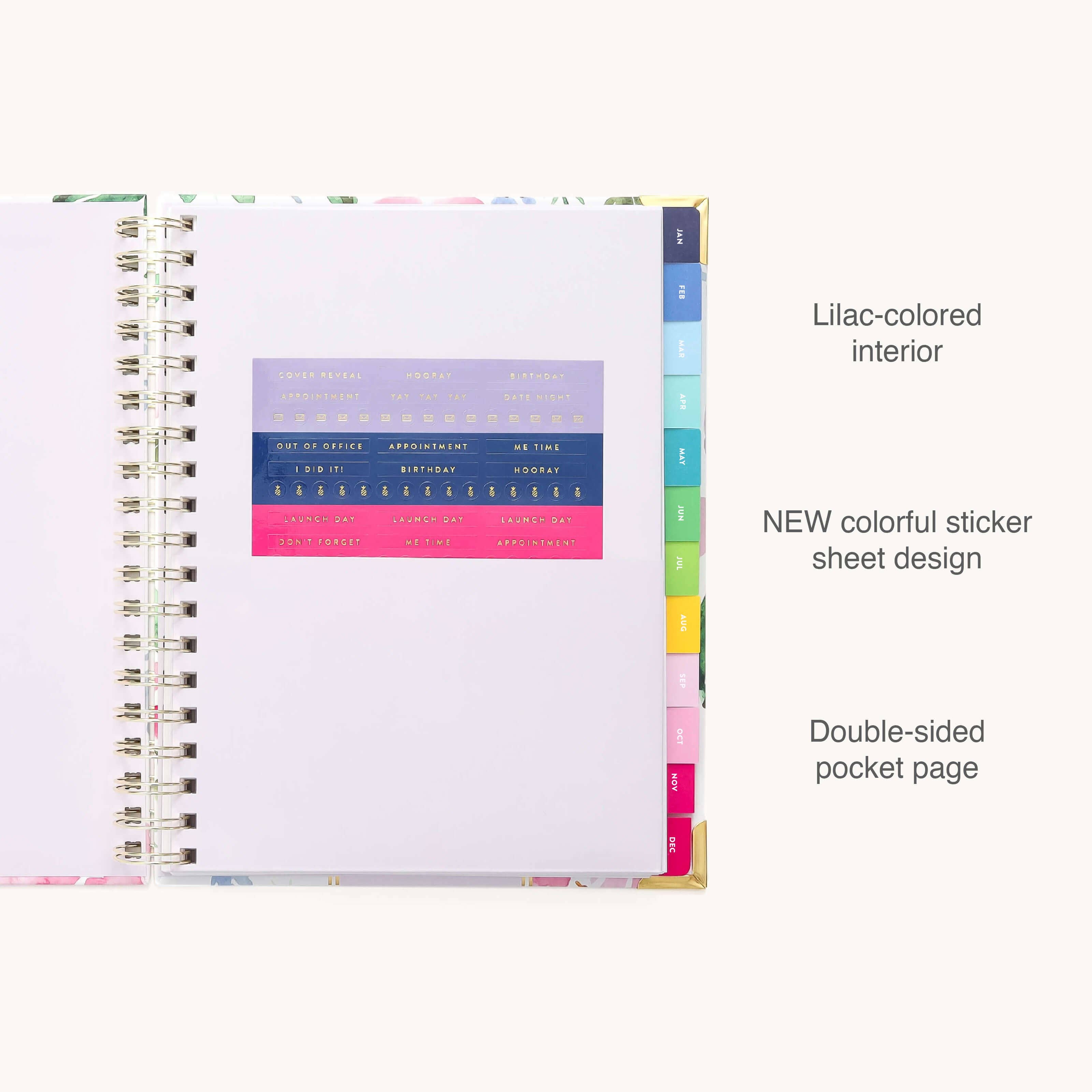 Simplified by Emily Ley – Engroshandel Planner – 2026 Spiral Ugentlig Forenklet Planner - Sommerhus Blomster4