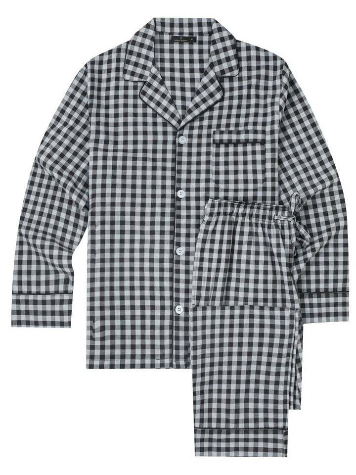 Herre Premium 100% bomuld vævet pyjamas nattøjssæt for engroshandel hos Noble Mount