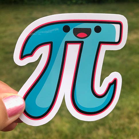 Autocollant Pi mignon pour la vente par Fishbiscuit Designs