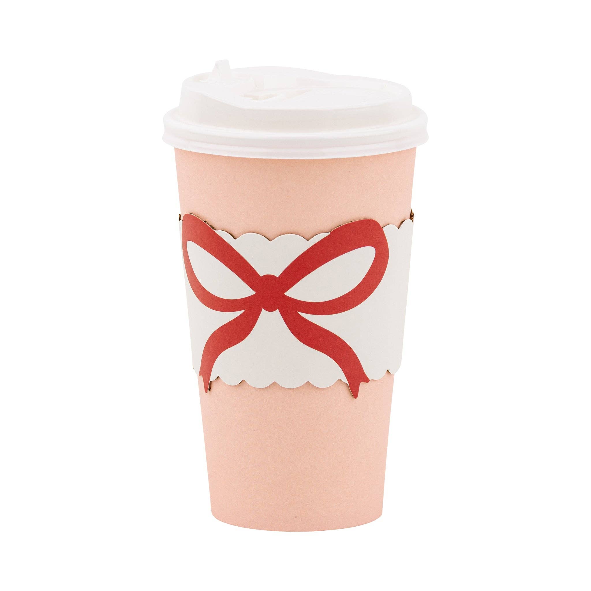 My Mind’s Eye – wholesale Disposable cup – PLTG644J - Red Bow on Pink To Go Cups