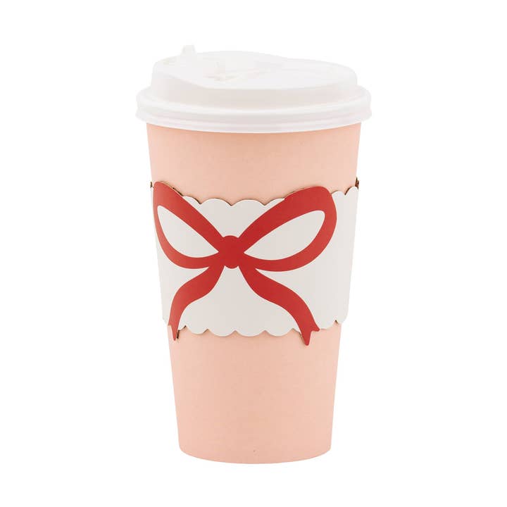 My Mind’s Eye – wholesale Disposable cup – PLTG644J - Red Bow on Pink To Go Cups0