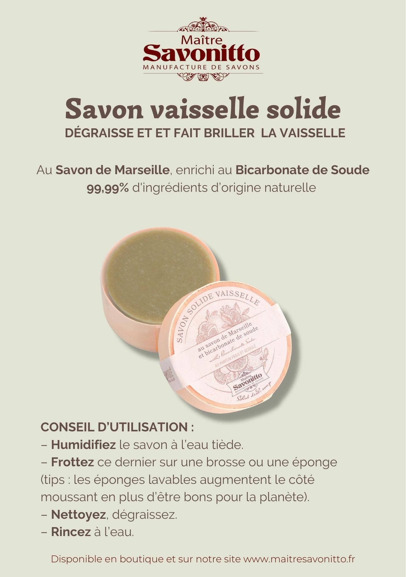 MAITRE SAVONITTO - Wholesale Bar Soap - Solid Dish Soap with Wooden Box1