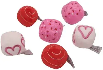 Midlee Designs – wholesale Pet plush toy – Dog – Midlee Valentine Plush Balls Dog Toy - Set of 69