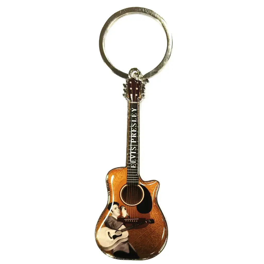 Ocean Peak Australia and New Zealand Pty Ltd - Wholesale Keychain – Unisex - Elvis Keychain - Guitar Microphone0