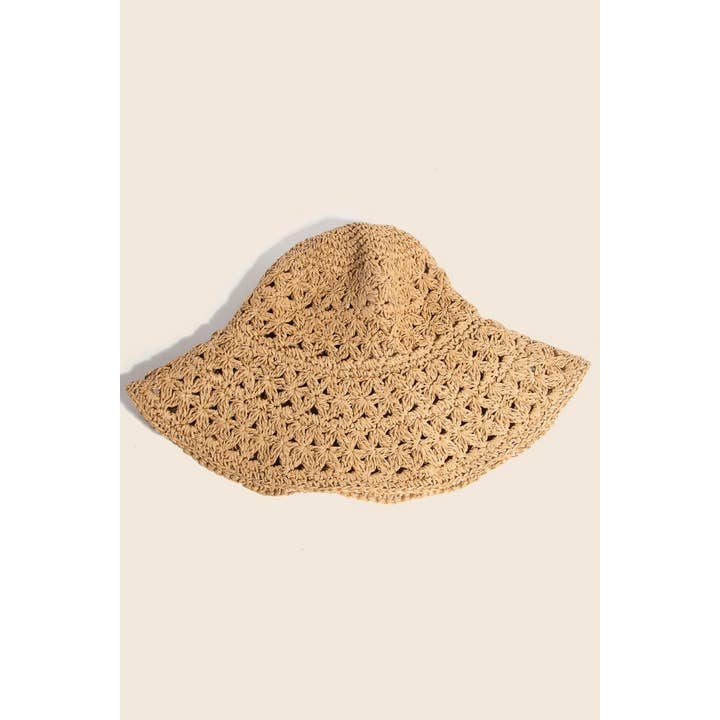 Anarchy Street - Wholesale Bucket Hat - Women's - Intricate Straw Braided Bucket Hat