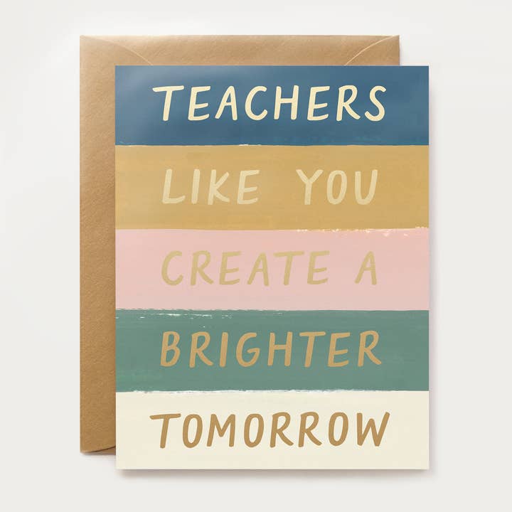 Our Heiday – Cartão de professor/regresso às aulas por atacado – Cartão Professor Brighter Tomorrow