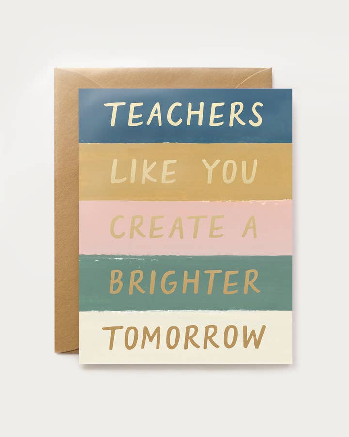 Teacher Brighter Tomorrow Card for wholesale by Our Heiday