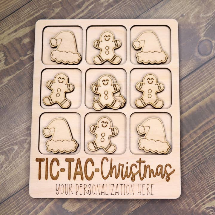 Tic-Tac-Christmas Game - Name Drop Available for wholesale by The Trendy Traveler