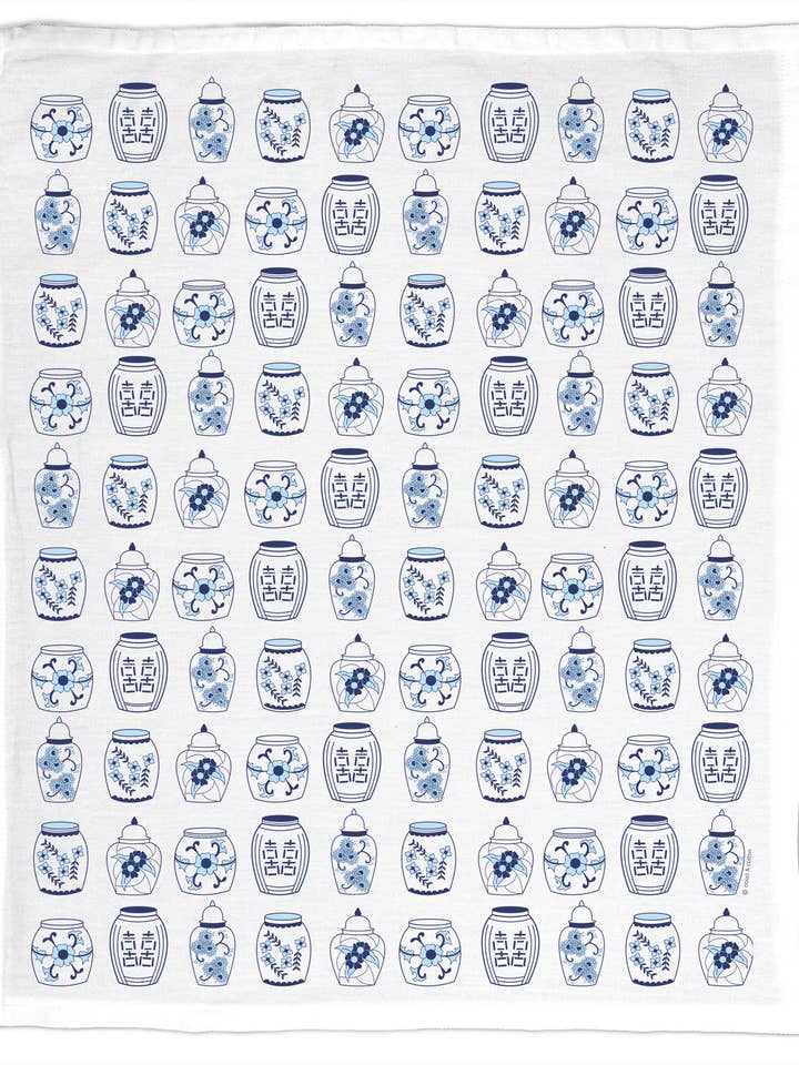 Ingefära burkar, ekologisk bomullshandduk för wholesale av Coast & Cotton