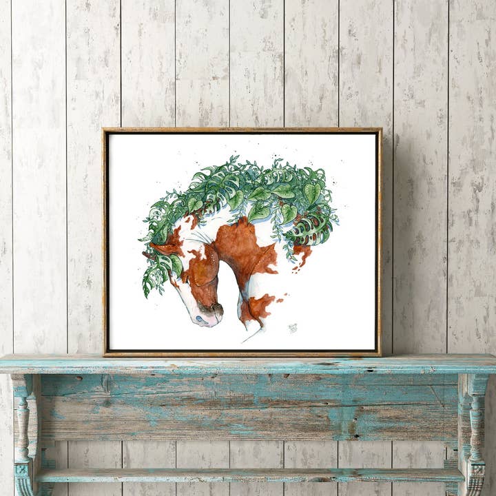 " Wilde Monstera " - Plant Ponies - Fijnkunst Print voor wholesale door FJ Creations