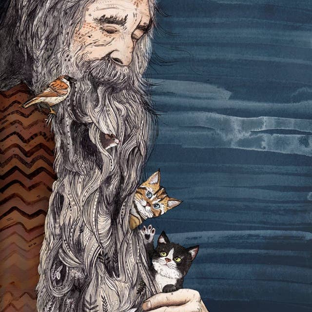 Beardnest//Impression signée pour la vente par Sandra Dieckmann