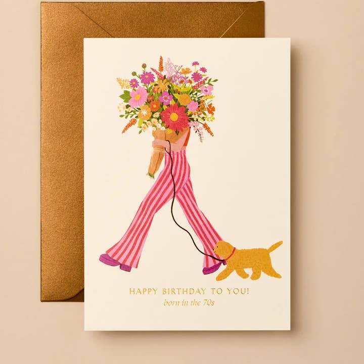 Milestone Birthday Card | Signature Foil Greeting Card for wholesale by Gabrielle & Celine Greeting Cards USA