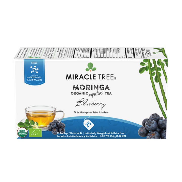 Miracle Tree - Wholesale Health/Detox Tea - Organic Moringa Tea: Blueberry