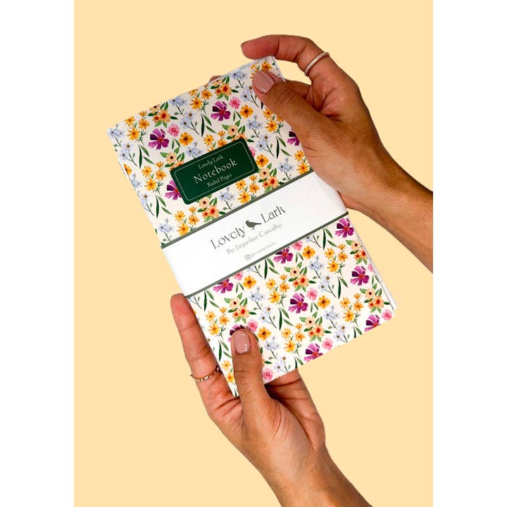 Lovely Lark - Wholesale Notebook - Floral Notebook Set - 3 Patterned Journals with Ruled Pages1
