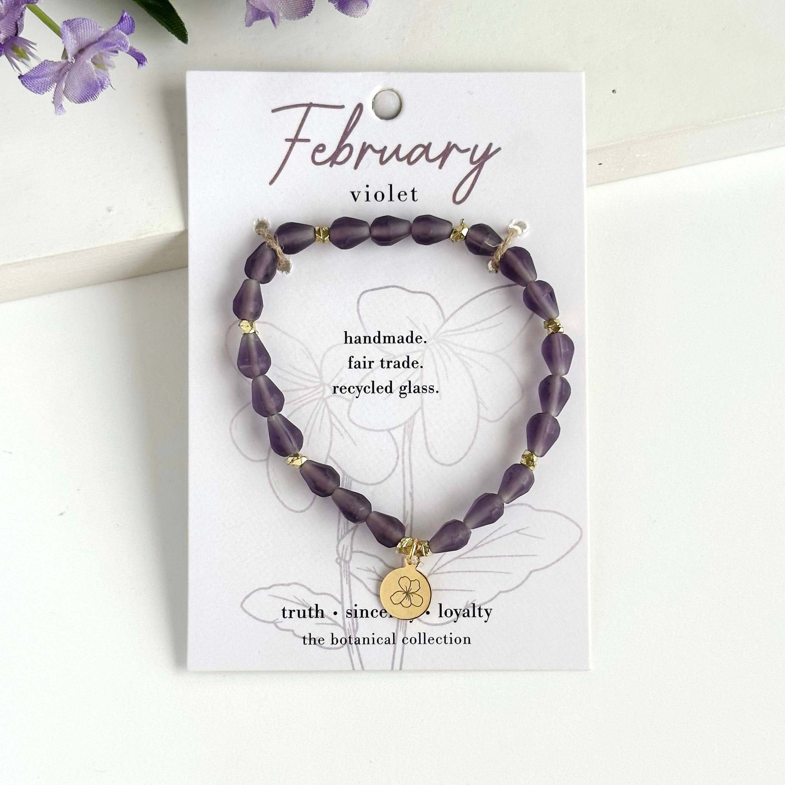 WorldFinds - Wholesale Charm/Dangle Bracelet - February • Birth Flower Bracelet4