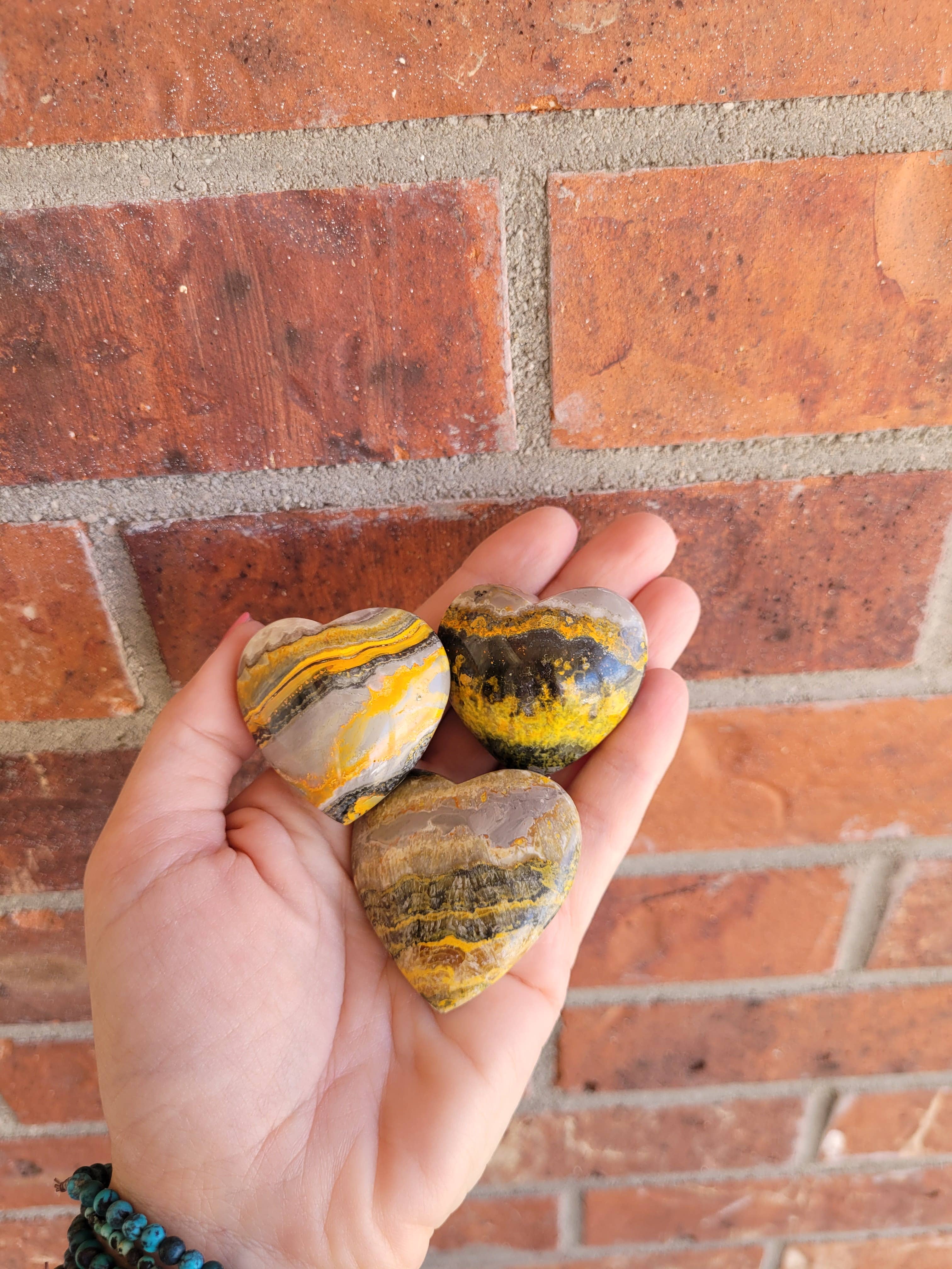 ZARDENIA - Wholesale Spiritual Stone/Crystal - Bumblebee Jasper Heart Stone1
