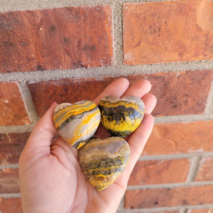 ZARDENIA - Wholesale Spiritual Stone/Crystal - Bumblebee Jasper Heart Stone1