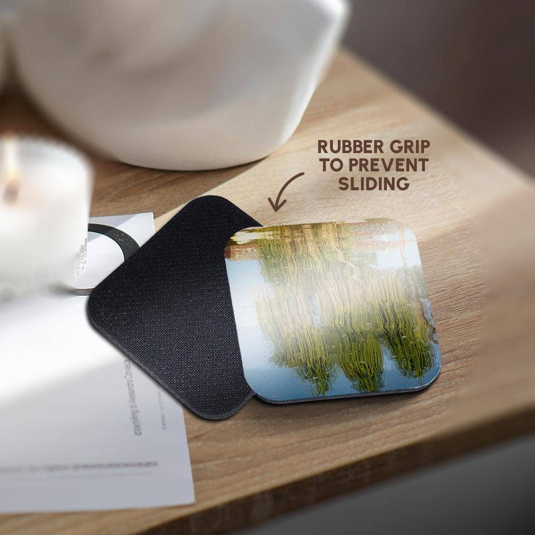 3dRose - Wholesale Coasters - 3dRose, Image of Pony Tail Palms Reflect In Water, Coaster10