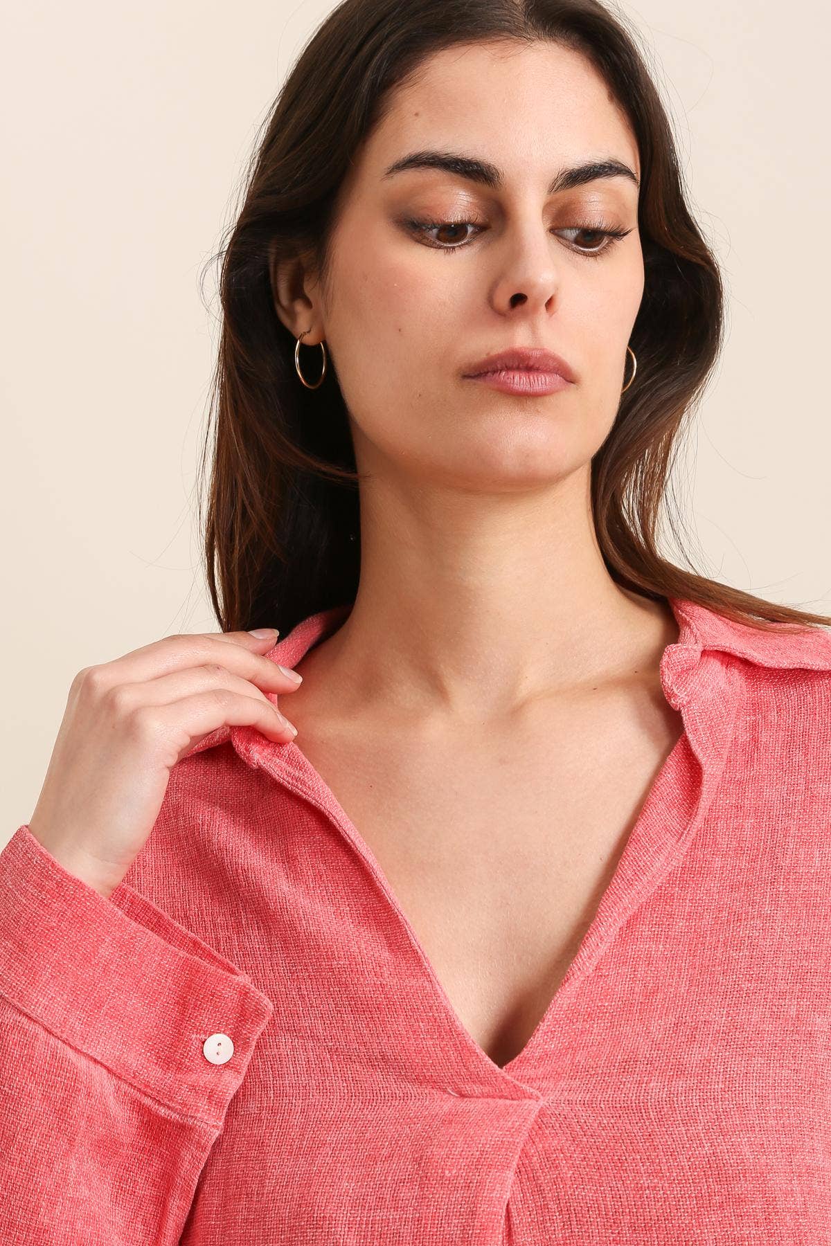 LÉA & LUC - Wholesale Tunic - Women's - Blouse in 50% linen 50% cotton REF. 1007014