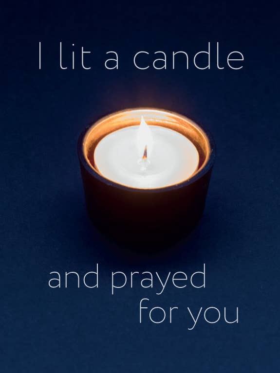 Praying for You Card - Single Votive Candle for wholesale by Leonard Smith
