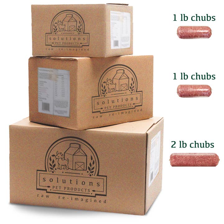 Wigglebutt & Co. - Wholesale Pet Food - Dog - Solutions 12lb Bulk Box (1 pound chubs)