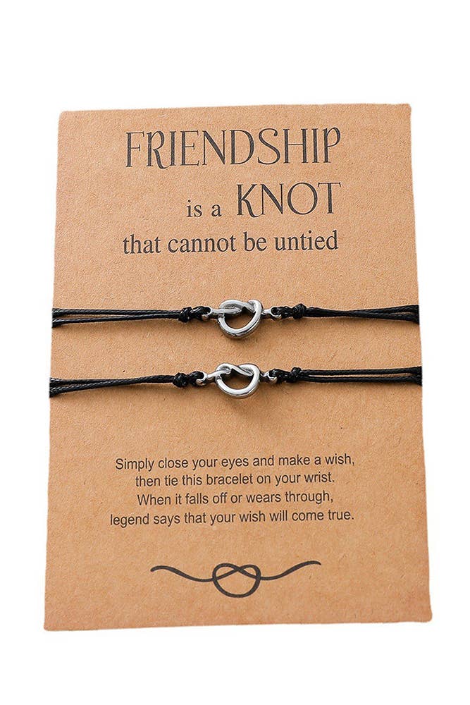 UNISHE - Wholesale Woven/Braided Bracelet - Stainless Steel Friendship Knot Braided Bracelets ACC11373