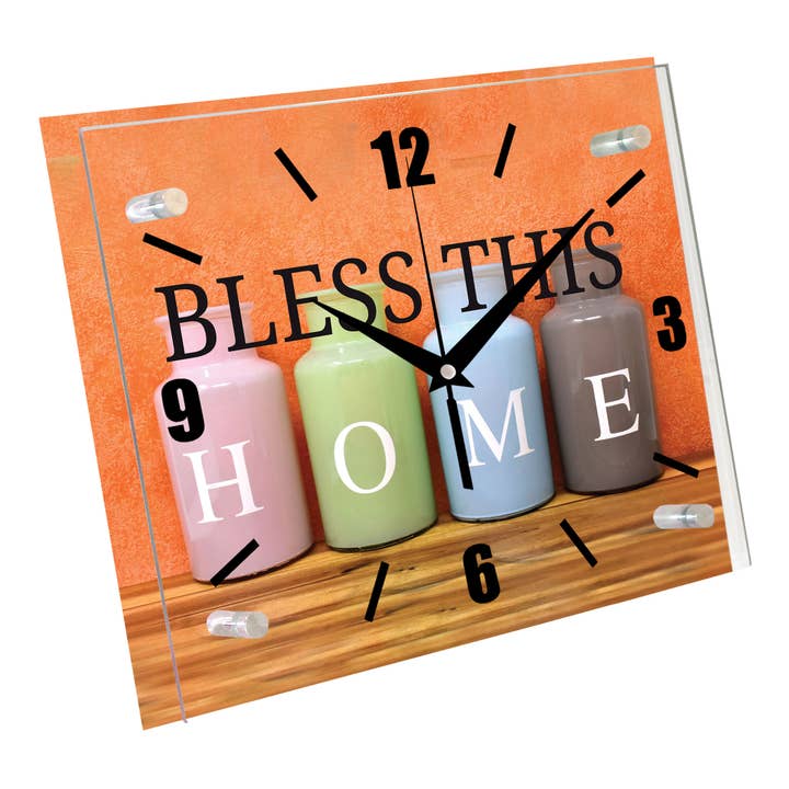 81551: Clock: Bless This Home for wholesale by Positive Image Gifts