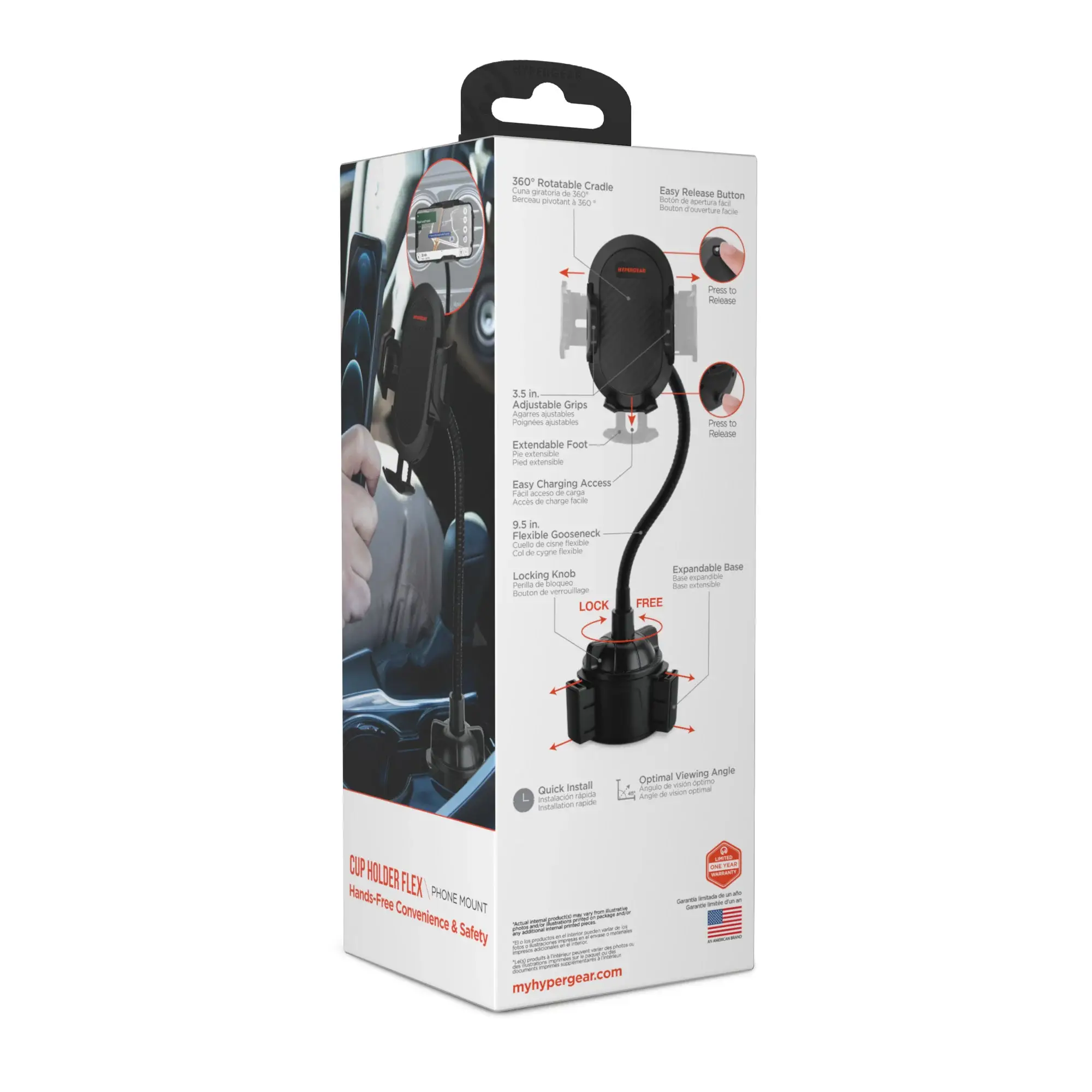 JupiterGear Home – wholesale Charging dock – Hypergear Universal Cup Holder Flex Phone Mount9