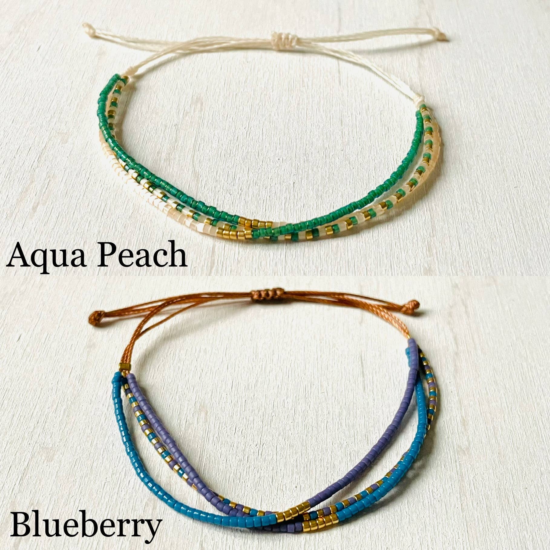 Atelline – Engroshandel Perlearmbånd – Justerbart Miyuki-perlearmbånd i nylon med rocailleperler5