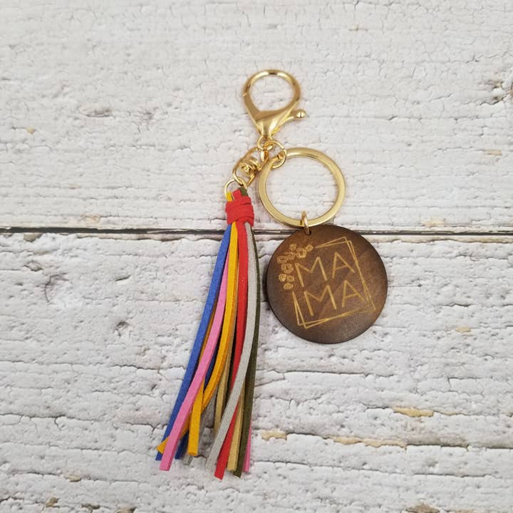 Treasure Wholesale - Wholesale Keychain – Women's - MAMA Tassels Keychain - Mother's Day Gift4